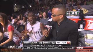 HD Kevin Hart NBA Celebrity all star weekend Houston 2013 Back2Back MVP  Hilarious LOL [upl. by Aicylla]