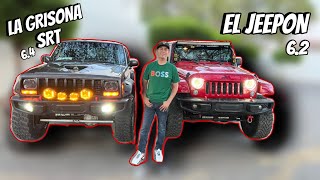 LES MUESTRO A DETALLE Y REACCIONO A JEEP CHEROKEE XJ CON SWAP HEMI 64 SUPERCHARGER Y AL JEEP 62 LS [upl. by Evars349]