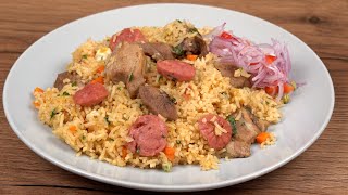 ARROZ CON CHANCHO  RECETA PERUANA [upl. by Siesser]