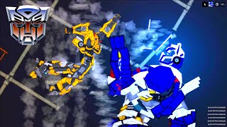 Bumblebee VS Optimus Prime in People Playground Gameplay  Transformers Edition [upl. by Ytisahc]