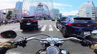 Harley Davidson Fatboy Ride exhaust sound only Yokohama [upl. by Dnomyar505]