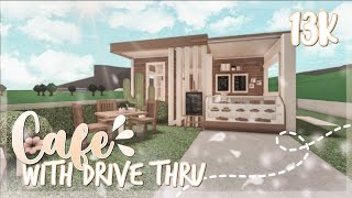 Budget Cafe with Drive Thru  No Gamepasses  Bloxburg Speedbuild [upl. by Walling]