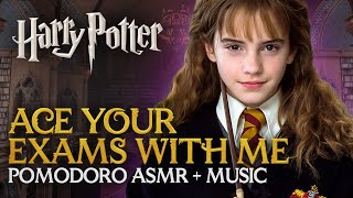 FINAL EXAMS STUDY SESSION 🎓 3Hour Exam Prep with Hermione  Harry Potter Pomodoro ASMR Ambience [upl. by Noevart]