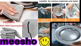 Scratch Wire Dishcloth amp Gaps Cleaning Brush Multipurpose Wire Dishwashing Rags [upl. by Airdua]