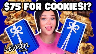 EXPENSIVE 75 WORLD FAMOUS COOKIES  Levain Bakery Unboxing Taste Test amp Ranking [upl. by Aneekal674]