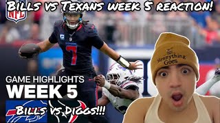 BILLS VS DIGGS REACTION Buffalo Bills vs Houston Texans  2024 Week 5 Game Highlights  REACTION [upl. by Anuayek]