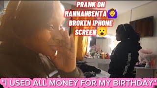 PRANK ON hannahbenta BROKEN IPHONE SCREEN🙆‍♀️😮quotYOU PAY ME KSH150000😭 [upl. by Htrahddis]