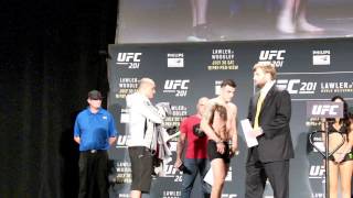 UFC 201 CESAR ARZAMENDIA VS DAMIEN BROWN  WEIGH IN [upl. by Lamek893]