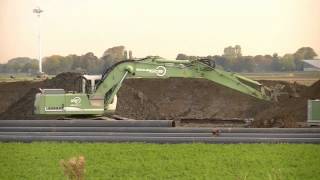 PipelineBaustelle bei Bunde Rheiderland  Pipeline construction site in Bunde Germany [upl. by Earla]