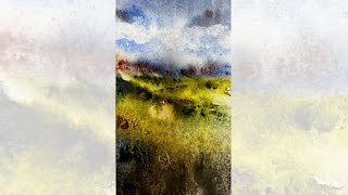 Semi Abstract Watercolour Painting Using Granulation Medium [upl. by Ocinemod]