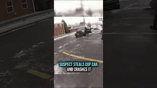 Suspect STEALS Police Car And CRASHES It😳 [upl. by Thorny]