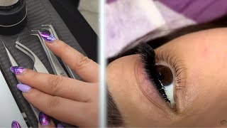 EFECTO EYELINER en Extensiones de Pestañas 😍clase completa BeautyLash [upl. by Sugden740]