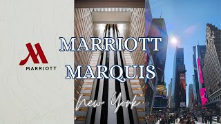 Exploring the Luxurious Marriott Marquis in New York City Room Stay [upl. by Dalston]