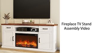 Fireplace TV Stand Assembly Video [upl. by Aselehc]