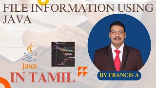 file information using java  in Tamil  Computer 360 FRANCISA [upl. by Hoi]