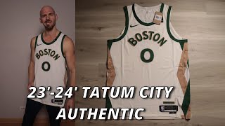 Jersey Review  Jayson Tatum City Edition Authentic Jersey 4 min video [upl. by Row185]