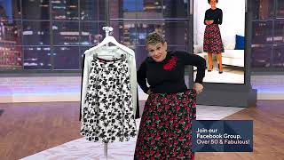 Studio Park x Jane Treacy Printed Ball Skirt on QVC [upl. by Syned]