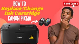 How To ReplaceChange Ink Cartridge On Canon Pixma  Canon Printer Not Printing [upl. by Nnawtna321]