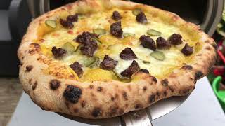 Cooking a Steak Mustard amp Cheese Pizza  Roccbox Pizza Oven  REAL TIME COOK [upl. by Elisabeth]