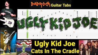 Cats In The Cradle  Ugly Kid Joe  Acoustic Guitar  Bass TABS Lesson [upl. by Nauh]