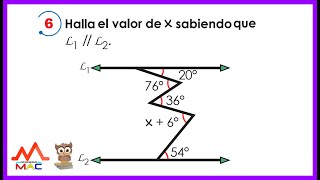 ÁNGULOS ENTRE RECTAS PARALELAS  EJERCICIO 6 PRIMER GRADO DE PRIMARIA [upl. by Avi783]