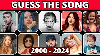 Guess 100 Pop Songs 20002024  100 Hits  2024 Music Quiz Challenge [upl. by Aynotan]