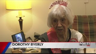 Woman celebrates her 103rd birthday in Lindale [upl. by Kolk]