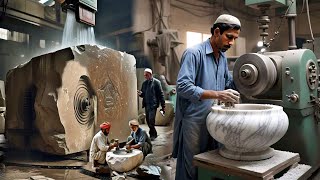 Sculpting Marvels Inside the Workshop of Stone Artisans [upl. by Noram]