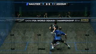 Squash MegaRallies EP92  Gaultier v Ashour World Championship 2014 [upl. by Lesoj888]