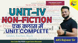 UGC NET SET 2024  UNIT4 NonFictional Prose  एक क्लास में Unit Complete  Literature Lovers [upl. by Cerf]