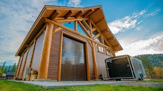 Montana Timber Frame  Enclosed Log Pavilion [upl. by Bounds]