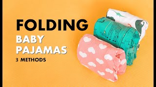 HOW TO FOLD baby pajamas Easy ways for clothes folding and drawer organization [upl. by Lectra]