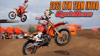 2023 KTM Team Intro With Webb Plessinger Musquin Vohland and Vialle  Cycle News [upl. by Ajet787]