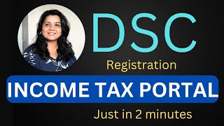 How to Register DSC on Income Tax portal मात्र 2 मिनट में करें [upl. by Barina]