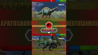 APATOSAURUS VS ALBERTOSAURUS  JURASSIC WORLD THE GAME [upl. by Bronwen904]