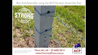 Box End Assembly using Australian Concrete Posts Strainer Assembly Kits [upl. by Ellerret901]