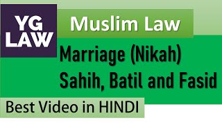 Marriage under Muslim Law  Family Law [upl. by Nicoline467]