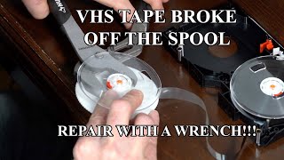 How to Repair VHS Tape  Tape Broke Off The Spool [upl. by Wilhelm543]