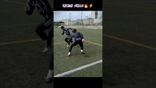 Katana skills🔥 Use this new skills⚡💯 tricks skills brazil football footballshorts [upl. by Nessim]