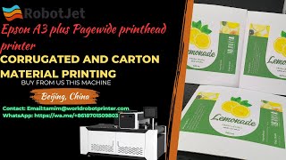 RobotJet epson A3 plus PageWide Printer Corrugated carton box Single Pass Digital Printer [upl. by Loreen59]