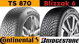 Continental WinterContact TS 870 vs Bridgestone Blizzak 6 [upl. by Ajay]