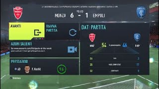 FIFA 22 Modalità Carriera 15 giornata della Serie A Enilive Monza Empoli [upl. by Ella972]