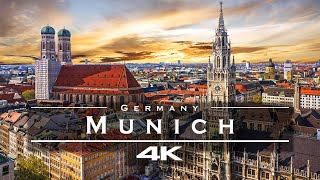 Munich Germany 🇩🇪  by drone 4K [upl. by Annaul]