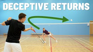 The 3 BEST Deceptive Returns Of Serve In Badminton [upl. by Christianson714]