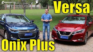 Comparativo Chevrolet Onix Plus Premier x Nissan Versa Exclusive [upl. by Idel730]