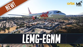 MSFS LIVE  Real World Jet2 OPS  NEW MK Studios LEMG Malaga amp Orbx EGNM Leeds Bradford V2 [upl. by Ardnuassak458]