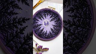 Purple moonscape 💜 watercolor embroidery [upl. by Gonta]