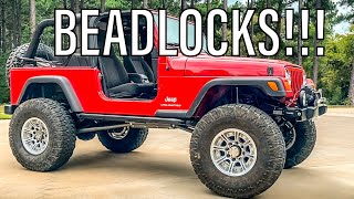 Hutchinson Rock Monster Beadlock Wheel Overview and Installation  Jeep LJ 1 Ton Project [upl. by Anastasie]