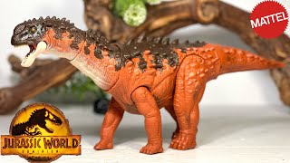 Mattel Jurassic World Dominion Ampelosaurus Review Massive Action [upl. by Arihay]