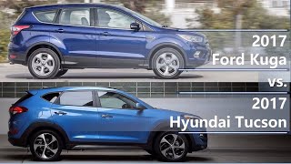 2017 Ford Kuga vs 2017 Hyundai Tucson technical comparison [upl. by Trik]